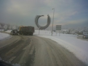 Letterkenny's Polestar in the snow!