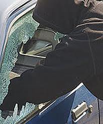 Six cars were broken into and robbed.