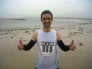 Michael pictured after winning the gruelling Ballyliffin Coastal Challenge