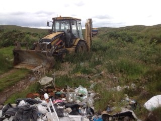 It doesn't take a JCB to clear away Donegal's litter.