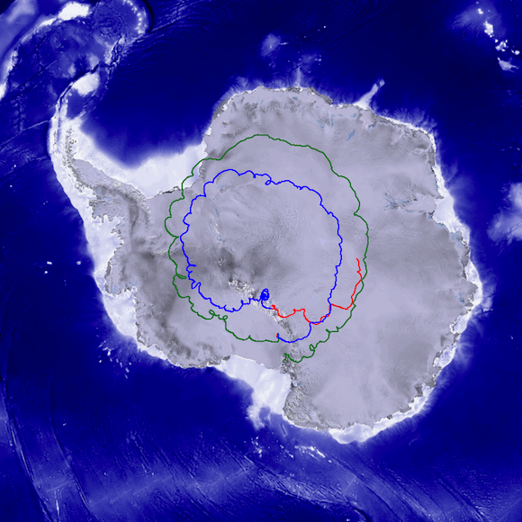 An image of the two and a quarter turns taken around the South Pole by the Super Tiger