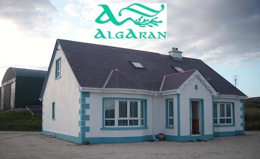 Algaran factory with logo