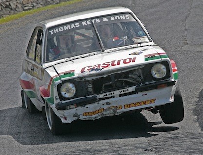 The famous Ford of Fishers on Fanad Head in the hands of Kelvin Keys and Kevin Gallinagh at the Topaz Donegal Rally.  Photo Brian Mc Daid