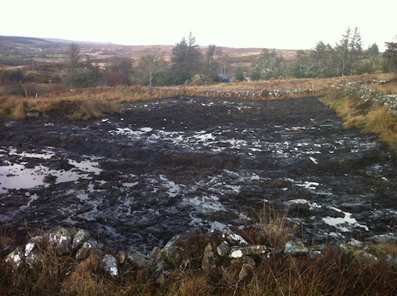 The site at Cashelard which Gardai dug up in the search for missing Mary Boyle. Pic by Donegal Daily.