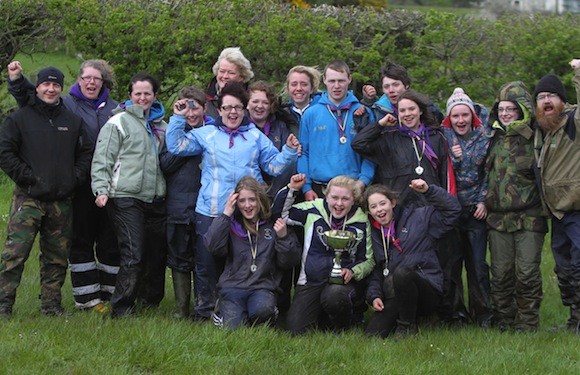 8th Donegal (Carndonagh) Scouts pictured here with their leaders and mentors when they won the Errigal Scout County Cup and will now represent the County in the national event "The Phoenix" in August.