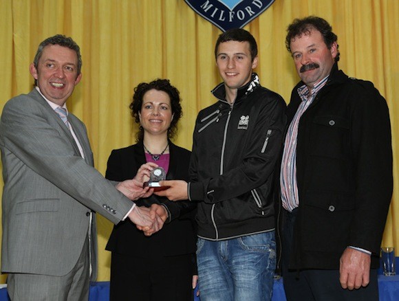 Antoin Friel receives the Best Leaving Cert Award for 2012