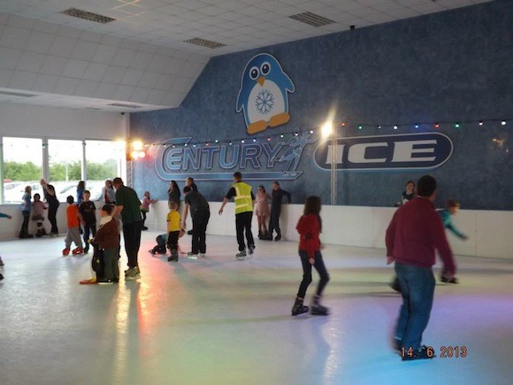 Skaters get used to the new ice rink in Letterkenny