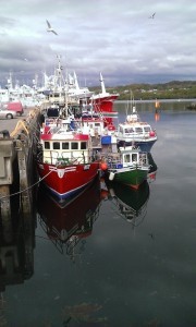 Boats in killybegs by meave goyvaerts