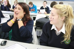 A delighted yet surprised Hannagh Dominguez-McLaughlin after recieving her excellent Junior Cert results