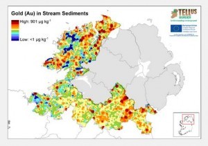 Tellus Border Project Gold Map of Donegal - Released October 2013. Experts say we could get two working mines