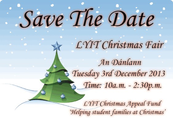 The LYIT Christmas Fair - put it in your diary!