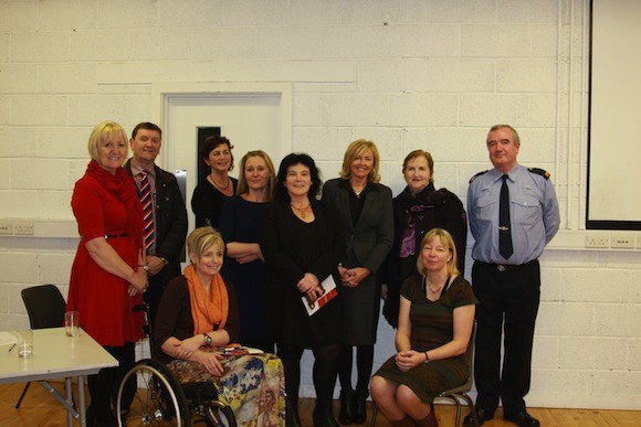 Fiona Doherty, Donegal Domestic Violence Service; Michael Moreton, An Garda Siochana; Finola Brennan, Donegal Women's network, NC Britton; Letterkenny Women's Centre, Helena Bracken; Nexus, Sarah Donovan; Donegal sexual Abuse and Rape Crisis Centre,  Michael Harrison, An Garda Siochana Front row - Roisin Kavanagh, Letterkenny Women's Centre and Catherine Brown HSE Community Health Advisor  