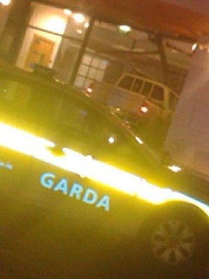The jeep which crashed into the dole office in Buncrana on Friday night.