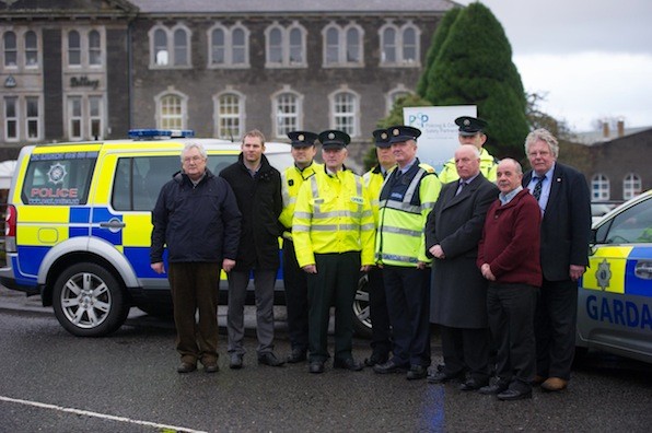 Cross Border Anti Drink Driving Campaign - An Garda Síochána in partnership with the Police Service of Northern Ireland this week launched a major joint Anti Drink Driving Campaign, which will continue until January 2014. The launch took place near Belleek on the Donegal/Fermanagh border. The launch demonstrates continued cooperation between the Garda and PSNI in the area of road safety and particularly in the enforcement of Drink Driving legislation on both sides of the border. from left are Brian Richardson, PCSP, Jamie Gallagher, Road Safety Officer Donegal County Council, Garrett Monaghan, Traffice Corp, Inspector Stephen Hasslett, Senior Sergant Joe Hannigan, Inspector Michael Harrison, traffic Corp., Niall Sherran, Traffic Corp, Cllr. Harry Rutherford and Stephen Lambert, RSA.   Photo Clive Wasson