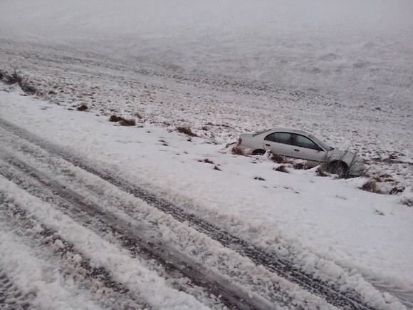 This car left the road at the back of Errigal.