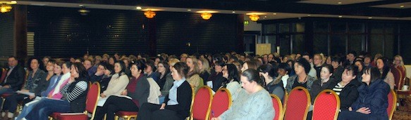 The large crowd which attended the meeting to voice their concern and the Garda vetting debacle.