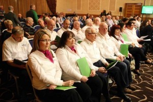 The audience gathers to hear both Highland and DLFM battle it out today. Picture by Brian McDaid.