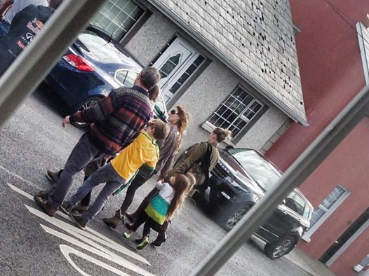 SJP and family spotted leaving Baskin's Fish and Chip Shop in Dunkineely yesterday. 