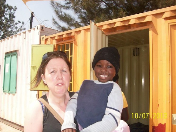 Bridgeen Harkin during one of her trips to Kenya.