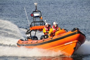 Bundoran RNLI Lifeboat crew in action.