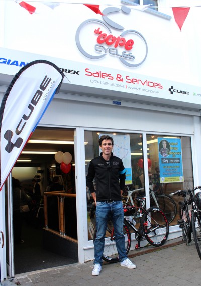 Philip Deignan - Team Sky Cyclist viisting Cope Cycles Dungloe recently