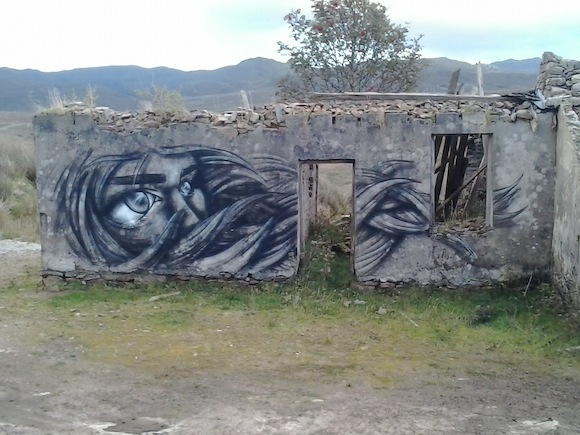 The unusual mural which has appeared in Carrigart.