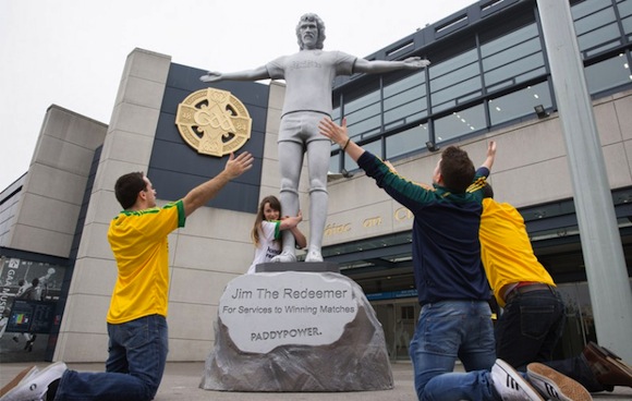The statue erected to Jim McGuinness outside Croke Park today!
