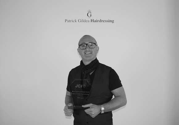 Patrick is getting used to winning awards for his new salon!