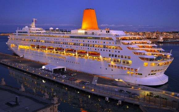 The Oriana cruise ship can take 1,900 passengers.