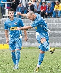 Davitt Walsh in action for Nelson Suburbs during his time in New Zealand. Walsh has signed for Irish League outfit Institute. 
