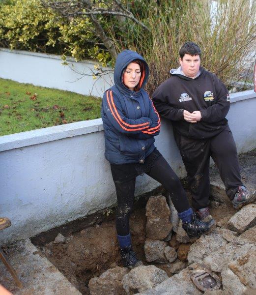 Margaret McClure and her son Mark who claimed they were assaulted by Irish Water officials this afternoon in Ashlawn. Pictures by North-west Newspix 