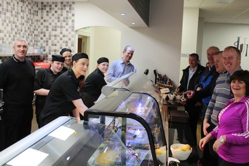 Seamus Doherty, Manus Kelly and the Uptown Cafe team were busy serving customers during the lunchtime rush this week.
