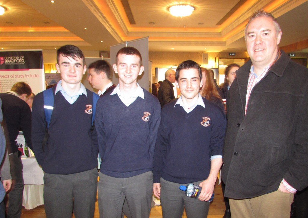 Carndonagh Community College students with their Guidance Counsellor Mr Liam Harkin