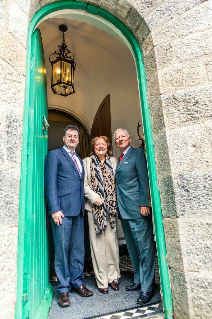 Chief executive of Donegal County Council Seamus Neely along with Gay Byrne and his wife Kathleen Watkins.