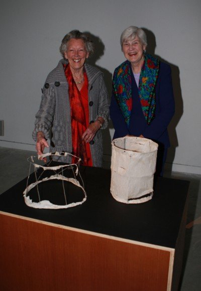 Eileen Farley and Nora Curran at the Orla McHardy exhibition opening at the RCC in Letterkenny.