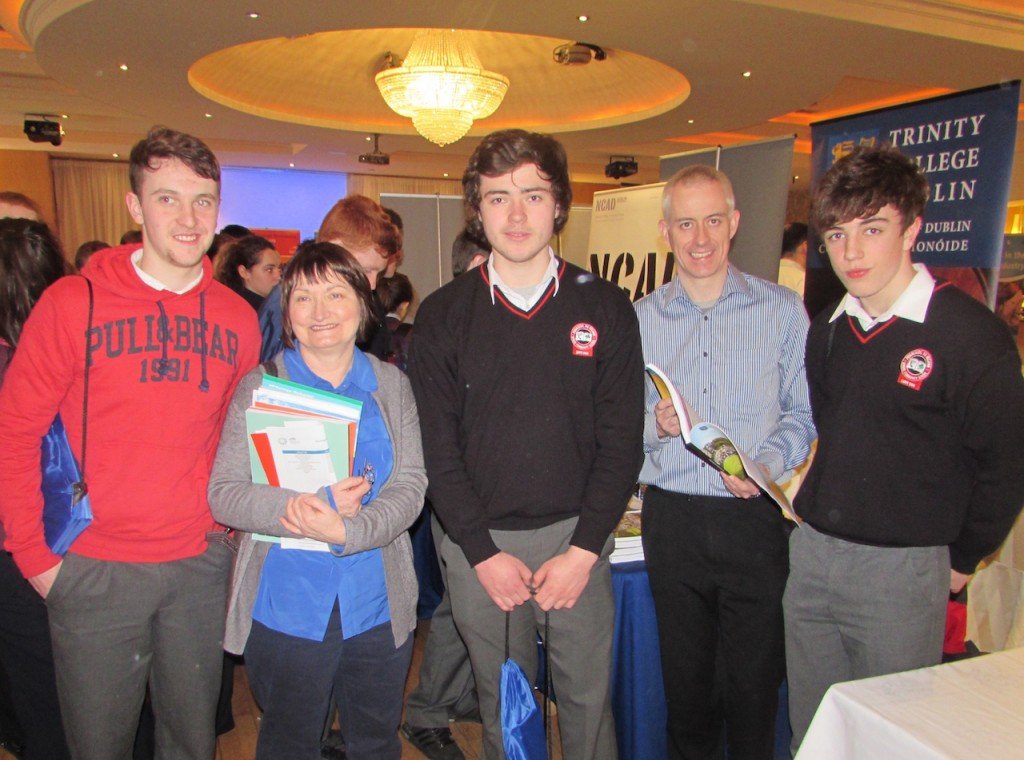Rosses Community College students with their Guidance Counsellor Ms Eilis Coakley and Trinity College representative