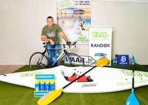 Neil Mc Gee - 3 time GAA All Star , International Rules player and Donegal GAA player of the Year ....launching the WAAR.ie event recently in the Lower Rosses. 