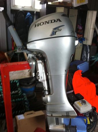 The stolen Honda boat engine taken from Inver last Friday.