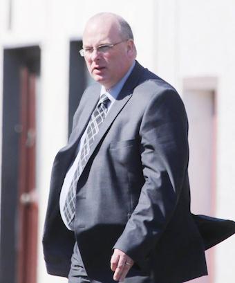 Austin Stewart leaving court in Carndonagh yesterday. Pic by Northwest Newspix.