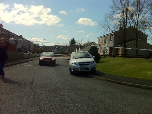 Gardai seal off the Glencar housing state in Letterkenny this morning. Pic by Donegal Daily.