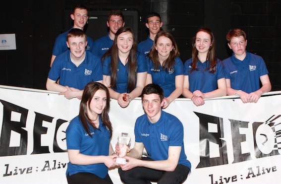 Pupils from Colaiste Na Carraige winners of the IMRO Beo finals 2015