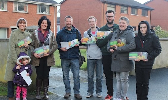 Members of the Yes campaign after a canvass in Letterkenny.
