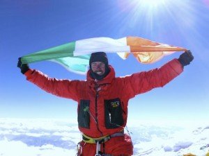 Black has an Irish flag, a Donegal flag and a Relay for Life flag in his pack to raise on the top of K2.
