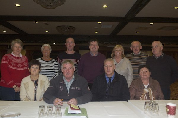 The newly elected North West 10k committee following their AGM on Thursday evening in the Mount Errigal Hotel. Front from left – Bridgeen Doherty, James Boyle (Chairperson), Brendan McDaid (Assistant Treasurer & Race Director), Rosemary Foy (Joint Secretary). Back from left – Anne Condon (Treasurer), Grace Boyle, Gerry Davenport, Neil Martin (Vice-Chairperson), Bernie Brennan (Joint Secretary), Patsy Doherty and Paddy Bond. Not included committee members Norman Spratt, Gerard McGinley, Nancy McNamee and Neilly McDaid.