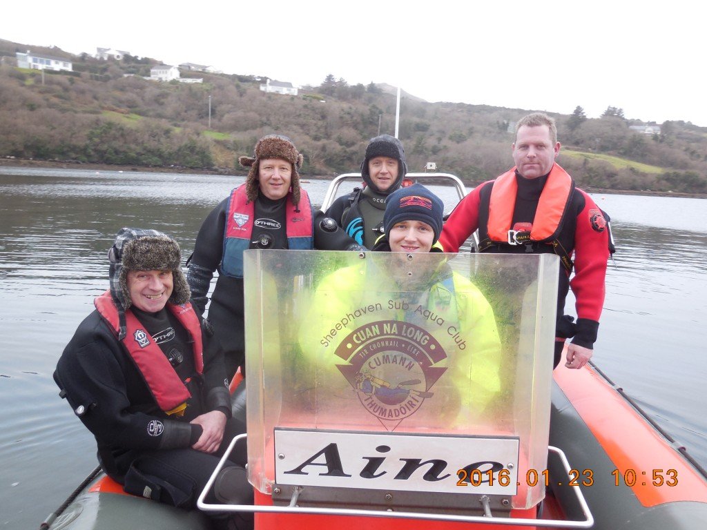 2016-01-23 Sheephaven SAC Campbells Bed Dive Party, Mevagh, Co. Donegal.