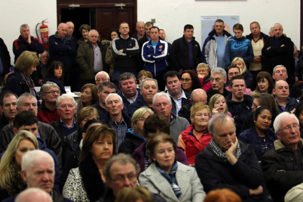 A section of the large crowd that turned out at the official launch of Pat 'The Cope' Gallagher's General Election campaign. 