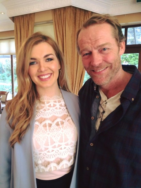 TG4 weathergirl Caitlín Nic Aoidh met Game of Thrones star Iain King. 