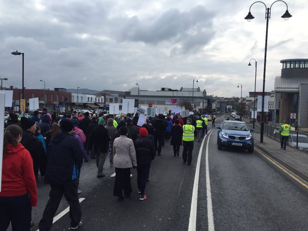 Today's march. Pic Brian McElhinney