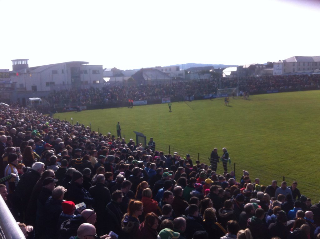 The crowd at the game today. Pic: OfficialDonegalGAA/Twitter