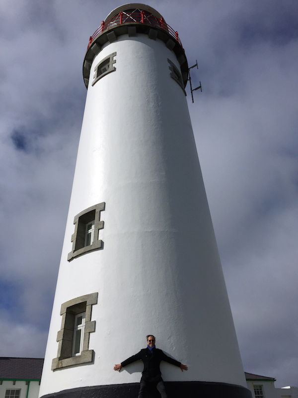 Richard E Grant, during filming for Tourism Ireland at Fanad Lighthouse, Co Donegal today. 